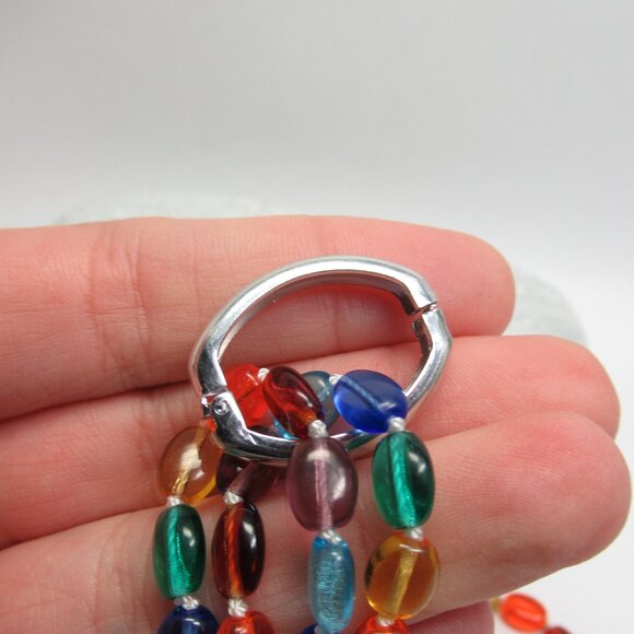 Rainbow Czech glass Necklace - Picture 5 of 10